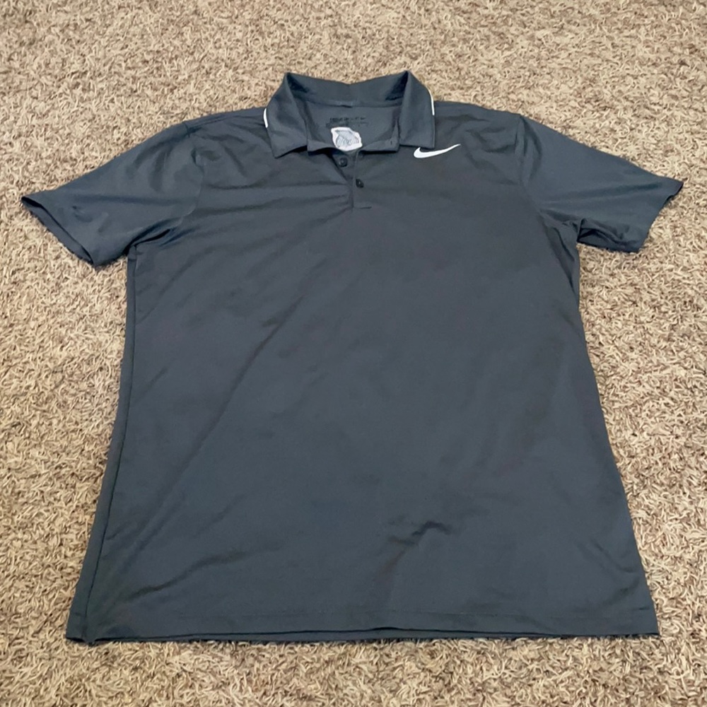 Nike Golf standard fit grey golf tee blazers logo